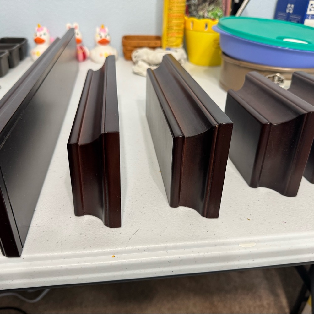 Dark Wood Shelves - Picture 3 of 10